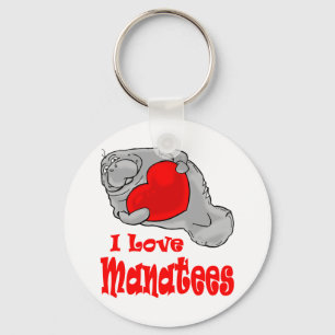 Llavero Amo a Manatees Keychain