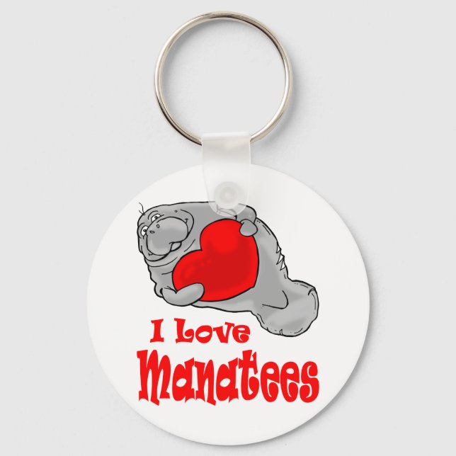 Llavero Amo a Manatees Keychain (Anverso)