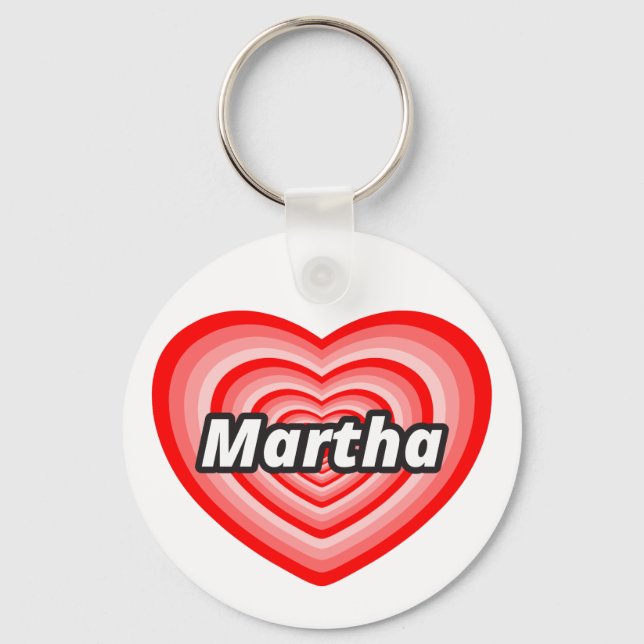 Llavero Amo a Martha (Anverso)