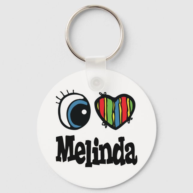 Llavero Amo a Melinda (Anverso)