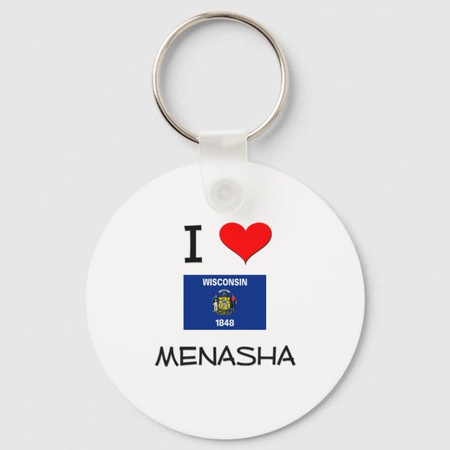 Llavero Amo a Menasha Wisconsin (Anverso)