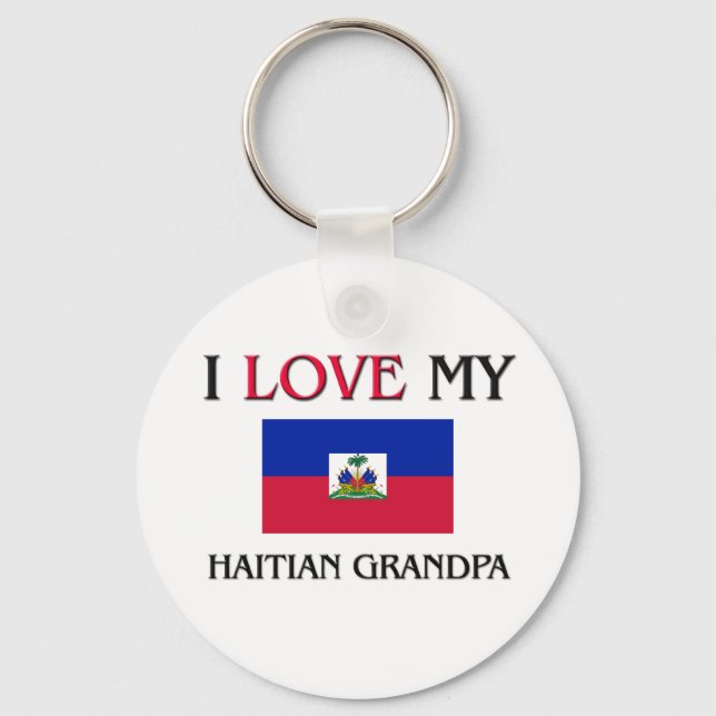 Llavero Amo a mi abuelo haitiano (Anverso)