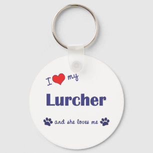Llavero Amo a mi acechador (el perro femenino)