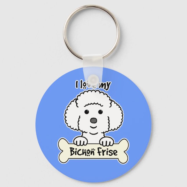Llavero Amo a mi Amigo Bichon (Anverso)