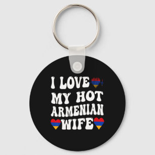 Llavero Amo a mi caliente esposa armenia bandera de Armeni