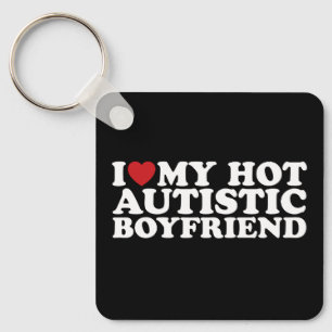Llavero Amo a mi caliente novio autista BF Autismo Corazón