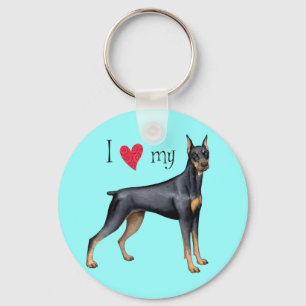 Llavero Amo a mi Doberman