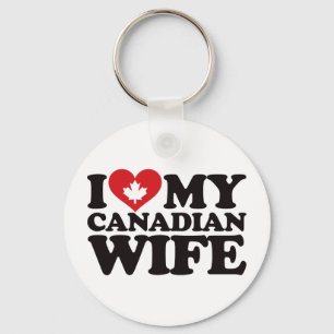 Llavero Amo a mi esposa canadiense