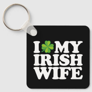 Llavero Amo a mi esposa irlandesa divertida pareja día de 