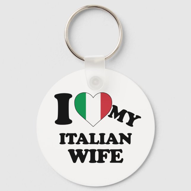 Llavero Amo a mi esposa italiana (Anverso)