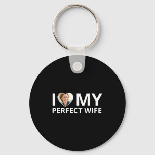Llavero Amo a mi esposa perfecta Foto Corazón Divertido Ca