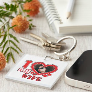 Llavero Amo A Mi Esposa Personalizada
