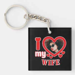 Llavero Amo A Mi Esposa Personalizada