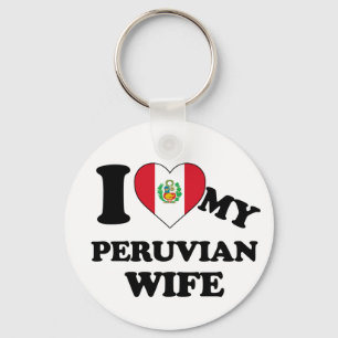 Llavero Amo a mi esposa peruana