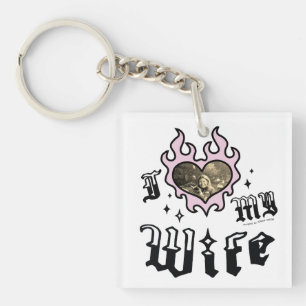 Llavero Amo a mi esposa - Rosa - DingusDesign