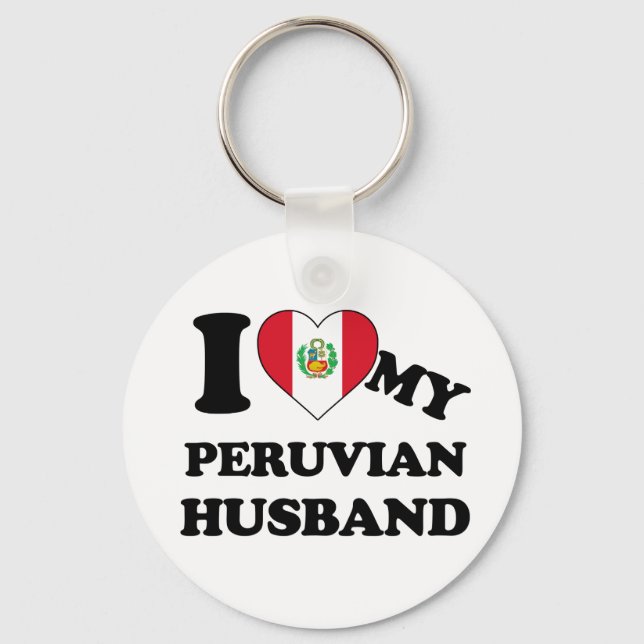 Llavero Amo a mi esposo peruano (Anverso)