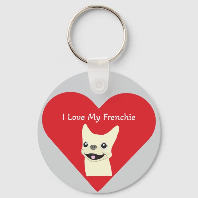 Llavero Amo a mi Frenchie, Lavender (Anverso)