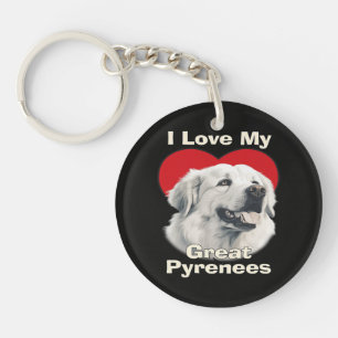 Llavero Amo a mi gran perro Pirineos