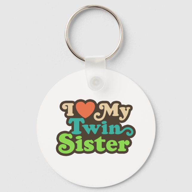 Llavero Amo a mi hermana gemela (Anverso)