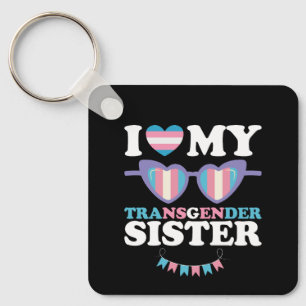 Llavero Amo a mi hermana transgénero familia trans LGBTQ