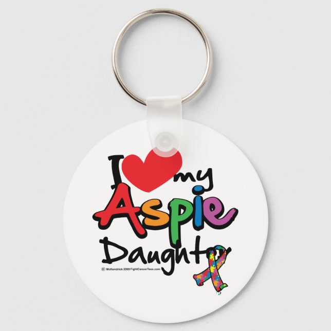 Llavero Amo A Mi Hija Aspie (Anverso)