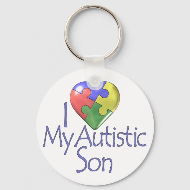 Llavero Amo a mi hijo autista (Anverso)
