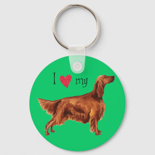Llavero Amo a mi irlandés Setter