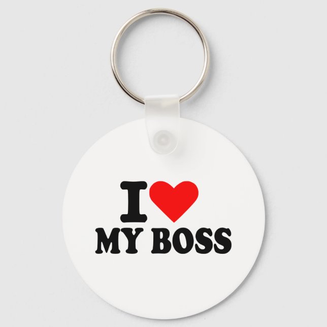 Llavero Amo a mi jefe (Anverso)