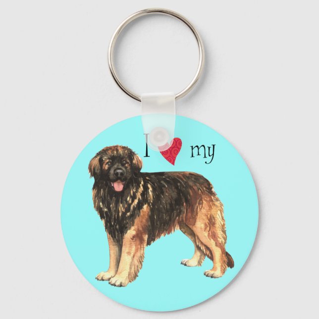 Llavero Amo a mi Leonberger (Anverso)