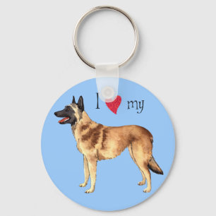 Llavero Amo a mi malinois belga