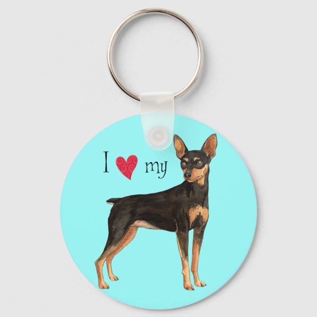 Llavero Amo a mi Min Pin (Anverso)