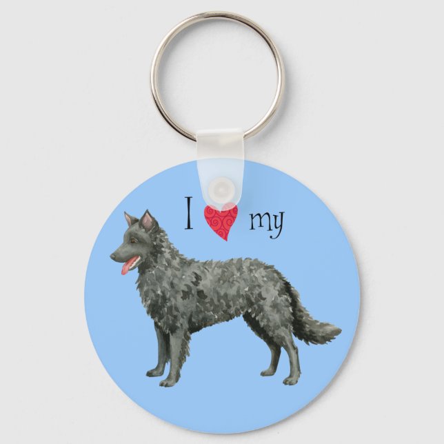 Llavero Amo a mi Mudi (Anverso)