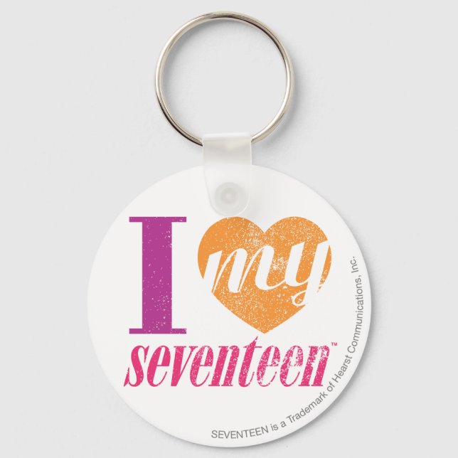 Llavero Amo a mi Naranja de 17 años (Anverso)