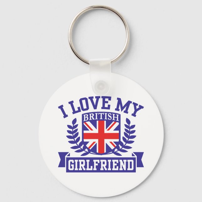 Llavero Amo A Mi Novia Británica (Anverso)