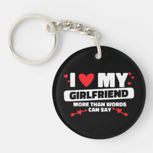 Llavero amo a mi novia corazón