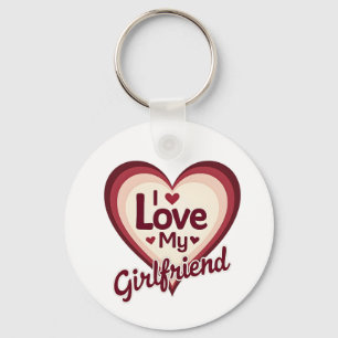 Llavero Amo a mi novia personalizado