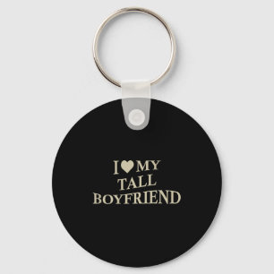 Llavero Amo a mi novio alto Novia divertida en la parte tr