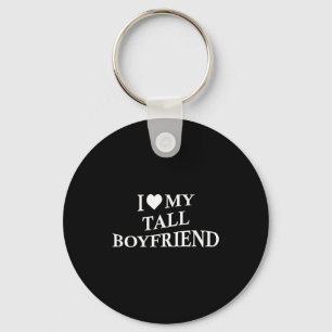 Llavero Amo a mi novio alto Novia divertida en la parte tr