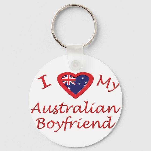 Llavero Amo a mi novio australiano (Anverso)