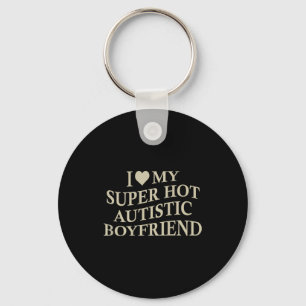 Llavero Amo a mi novio autista súper caliente camiseta div