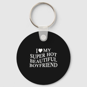 Llavero Amo a mi novio caliente y guapo, novia divertida