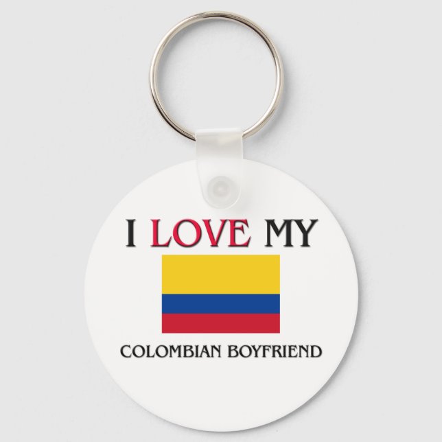 Llavero Amo a mi novio colombiano (Anverso)