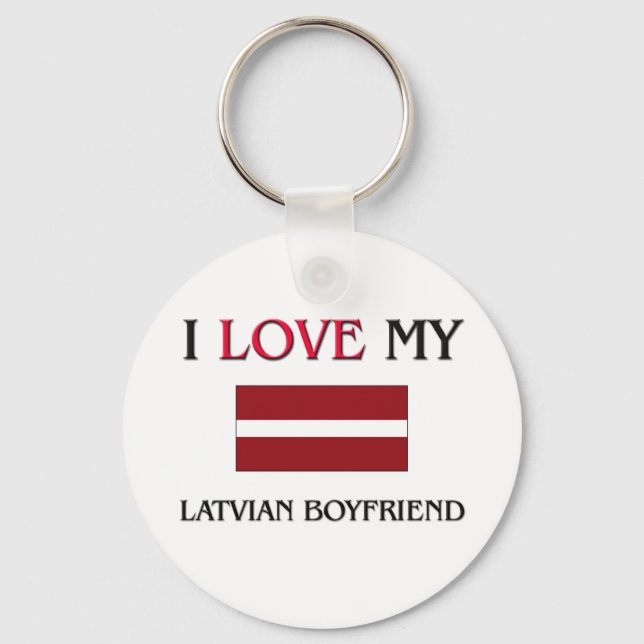 Llavero Amo a mi novio letón (Anverso)