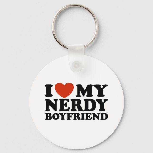 Llavero Amo A Mi Novio Nerdy (Anverso)