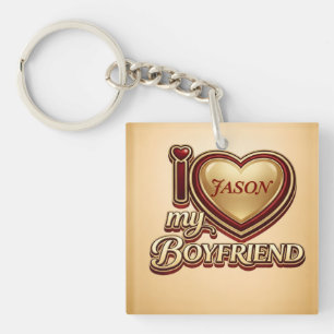 Llavero Amo a mi novio personalizado