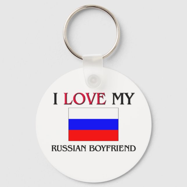 Llavero Amo a mi novio ruso (Anverso)
