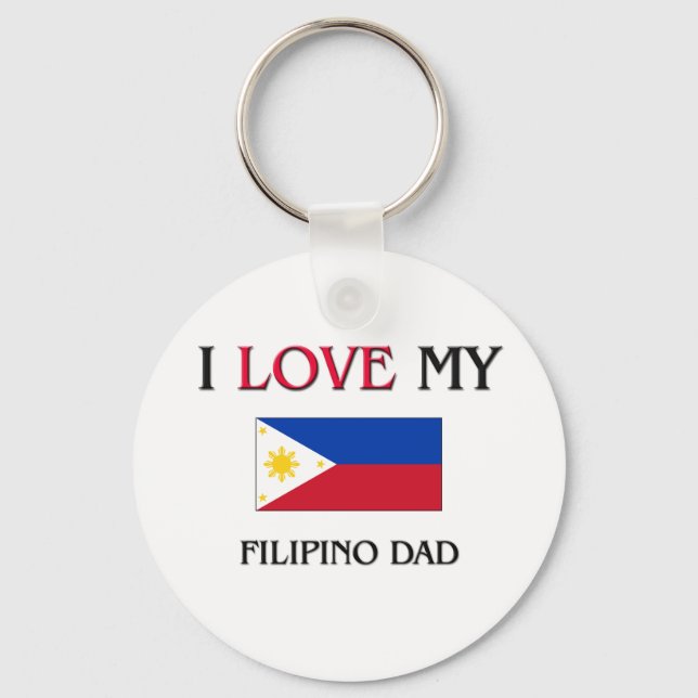 Llavero Amo A Mi Padre Filipino (Anverso)