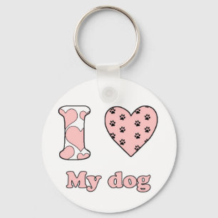 Llavero Amo a mi perro