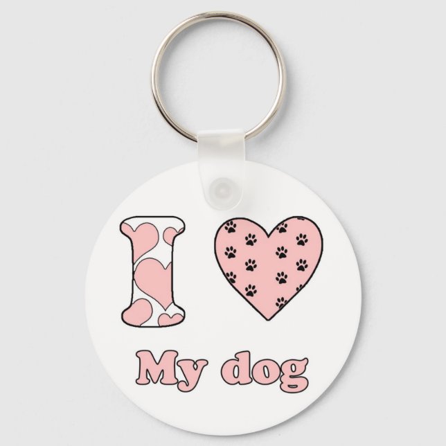 Llavero Amo a mi perro (Anverso)