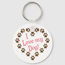 Llavero Amo a mi perro